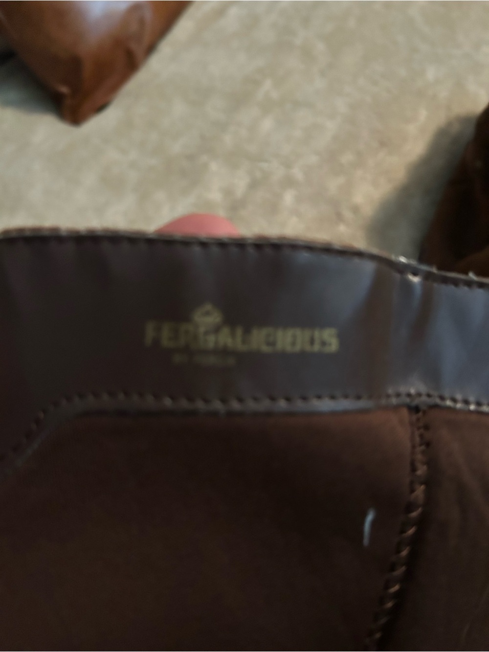 Fergalicious Women’s Brown Knee-High Buckle Strap Boots - Picture 4 of 4